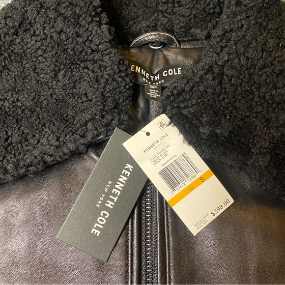 NWT Kenneth Cole Leather Jacket - Picture 3 of 4